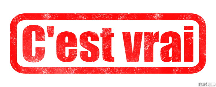 C'est vrai Texteffekt