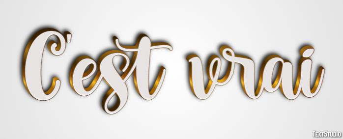 C'est vrai Efecto de Texto