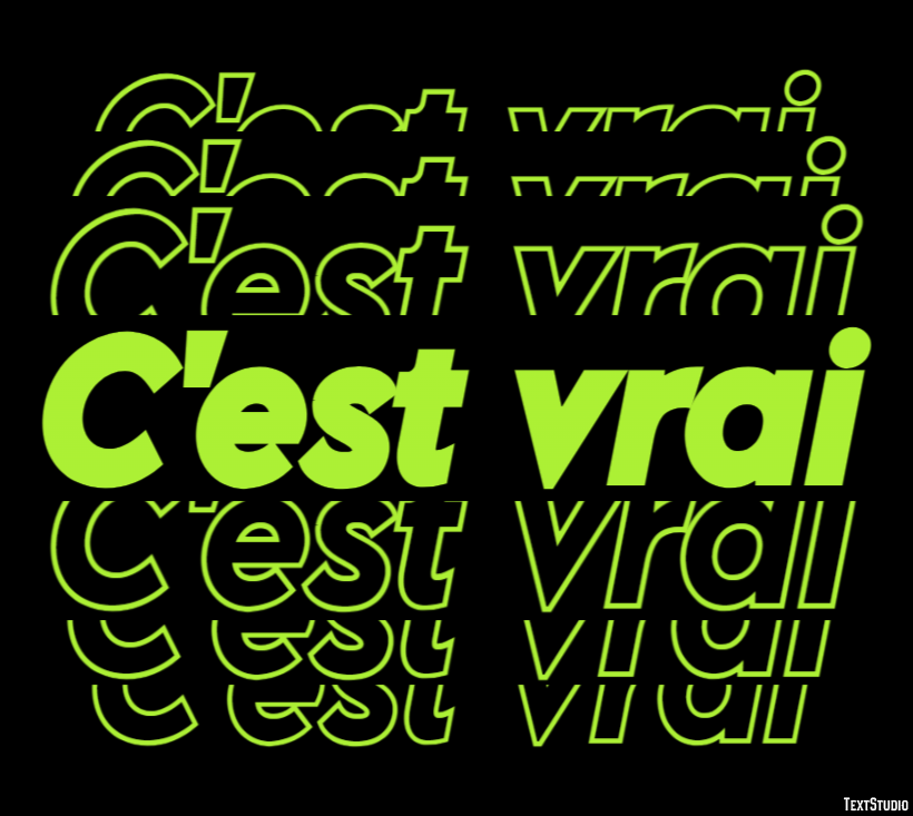C'est vrai Texteffekt