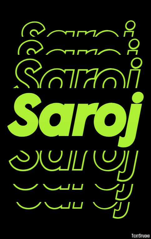 Saroj Text effect