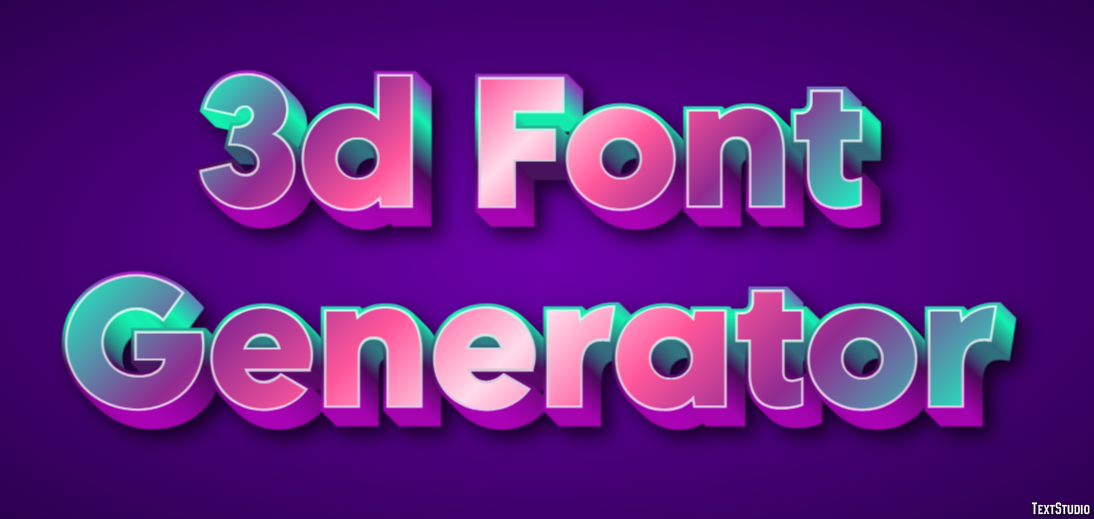 3d Font Generator テキスト効果