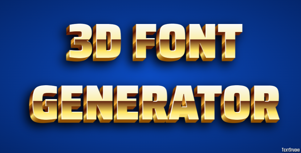 3d Font Generator Tekst Effect