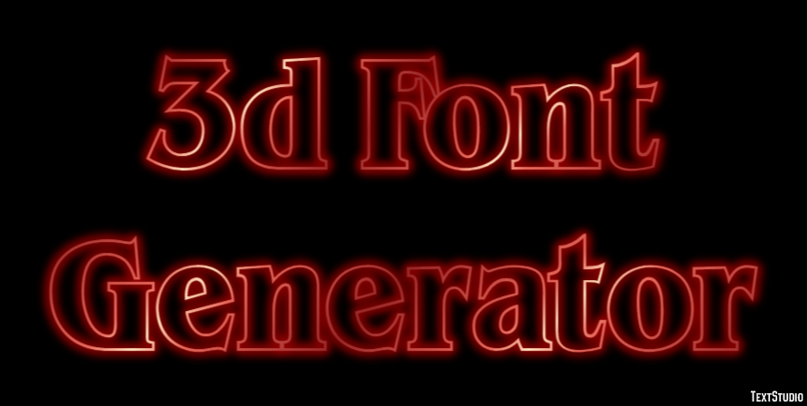 3d Font Generator テキスト効果