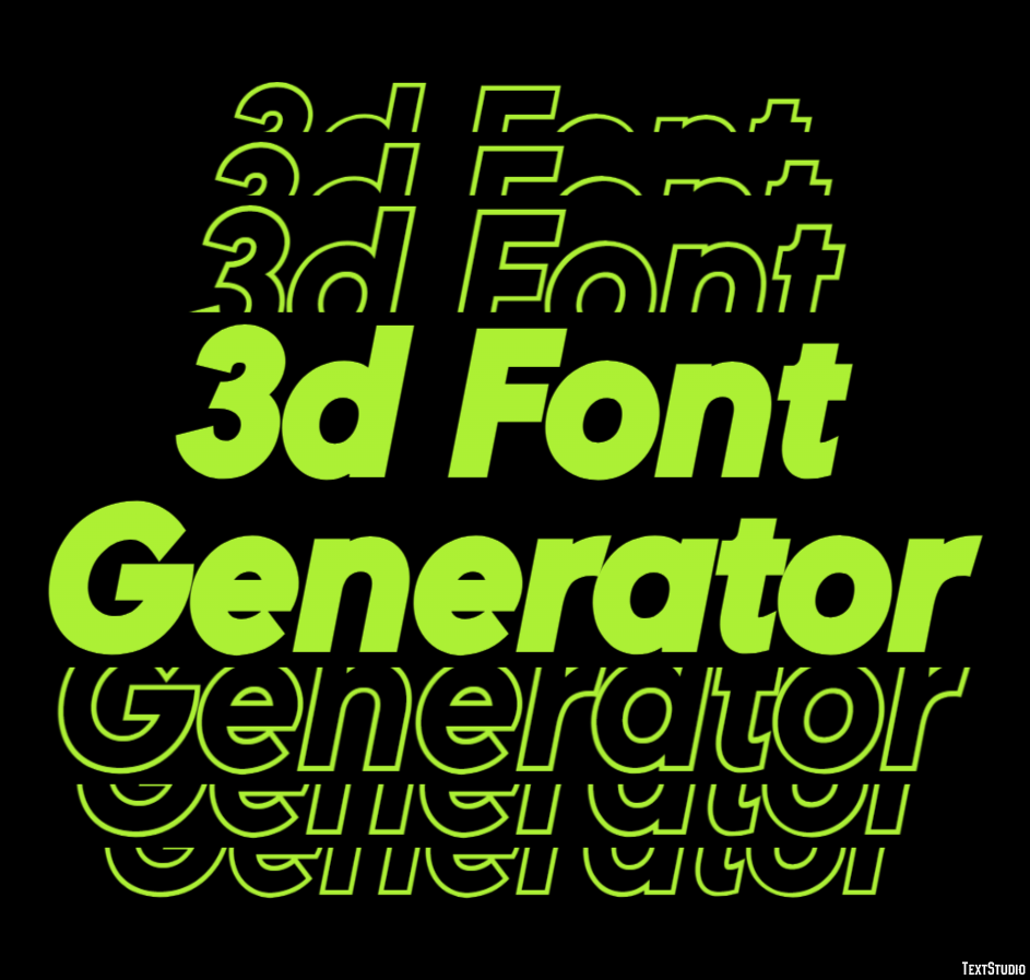 3d Font Generator テキスト効果
