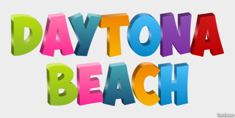 Daytona Beach Efekt tekstowy