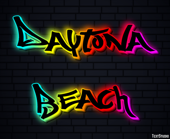 Daytona Beach Эффект текста