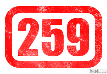 259 Effet de texte