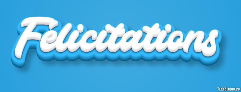 Félicitations Effet de Texte
