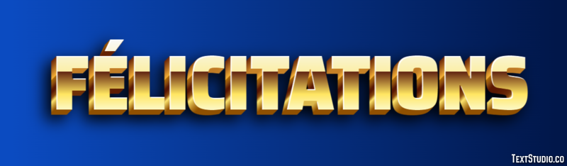 Félicitations Effet de Texte