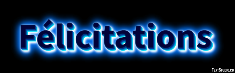 Félicitations Effet de Texte