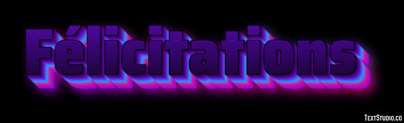 Félicitations Effet de Texte