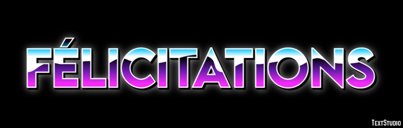Félicitations Effet de Texte
