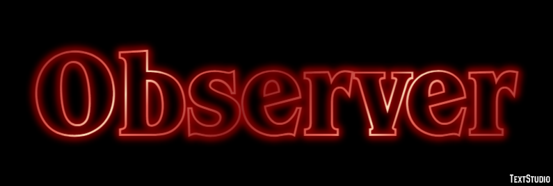 Observer Эффект текста