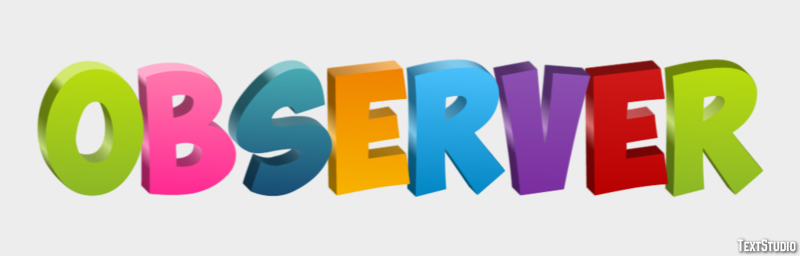 Observer Эффект текста