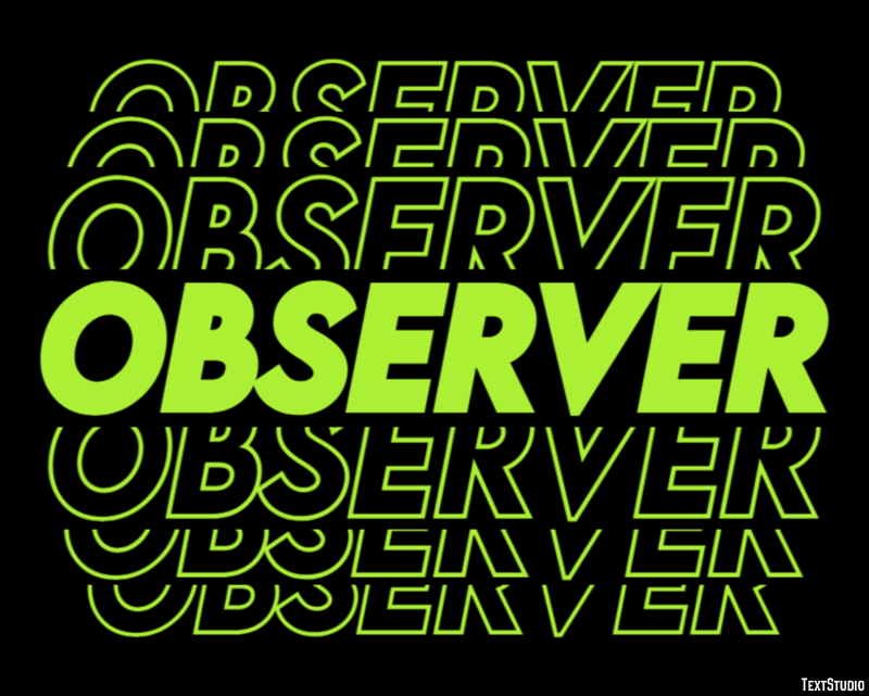 Observer Text Effect