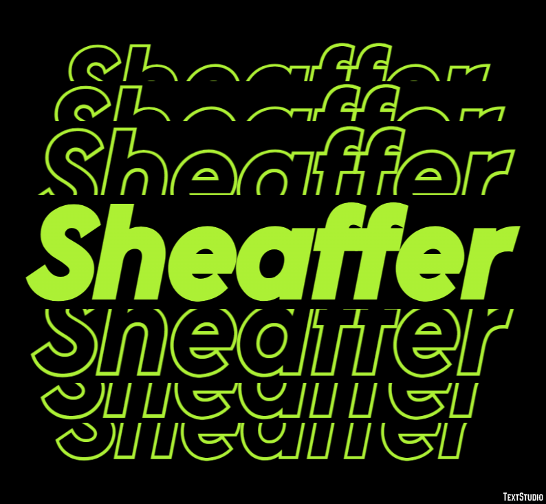 Sheaffer Text Effect