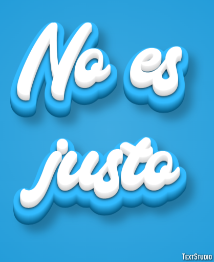 No es justo Efecto de texto