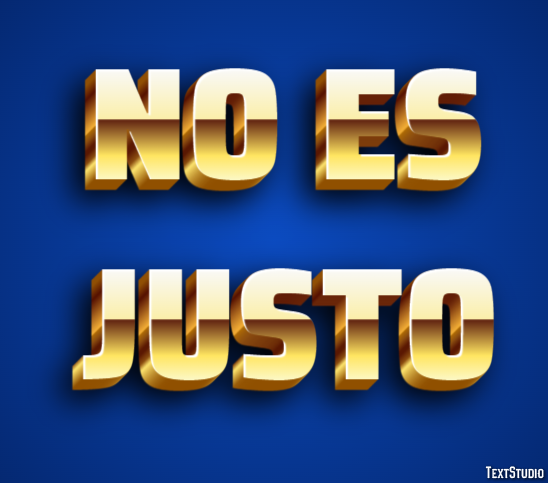 No es justo Efecto de texto