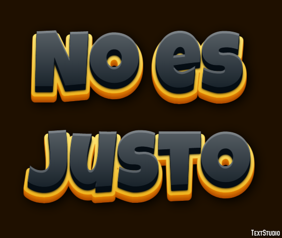 No es justo Efecto de texto