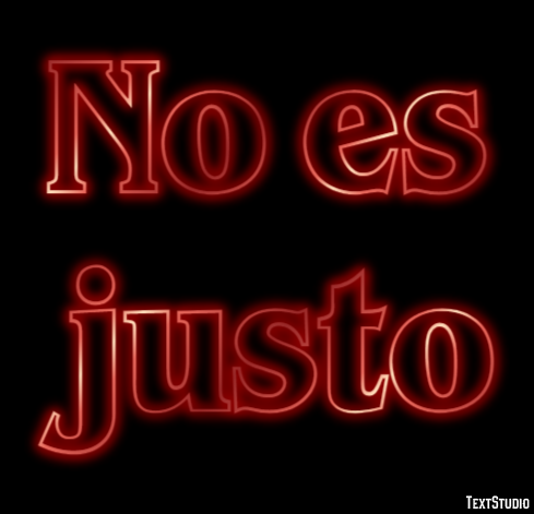 No es justo Efecto de Texto
