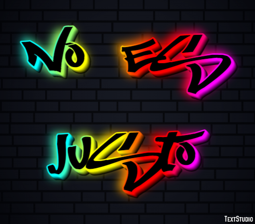 No es justo Efecto de texto