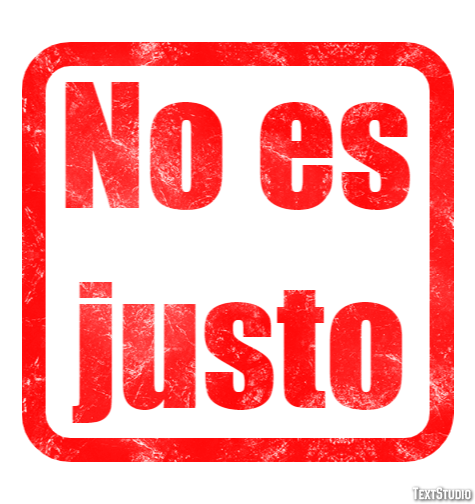 No es justo Efecto de Texto
