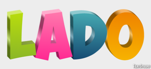 Lado Efeito de texto