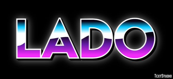Lado Efeito de texto