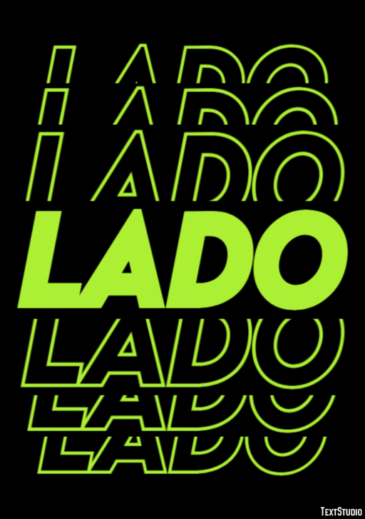 Lado Efeito de texto