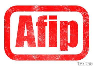 Afip Efeito de texto