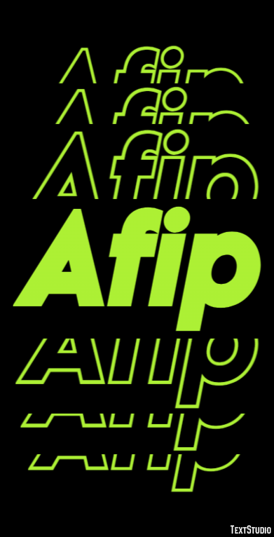 Afip Efeito de texto