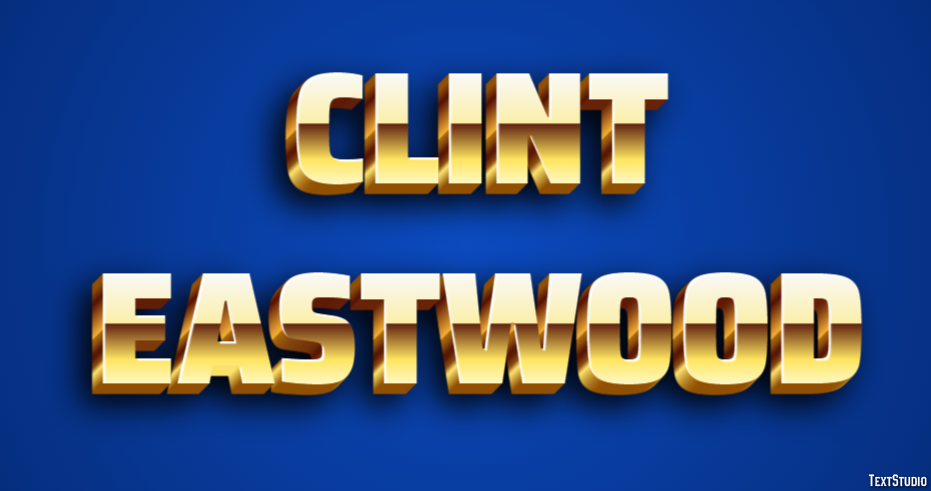 Clint Eastwood Efeito de texto