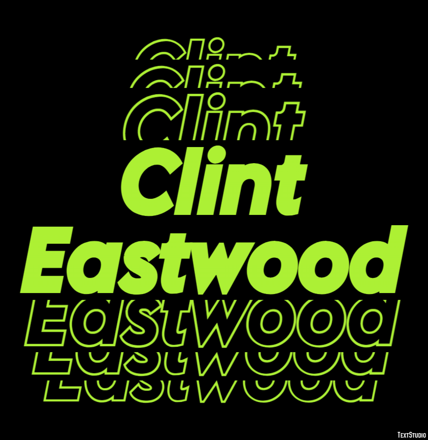 Clint Eastwood Efeito de texto