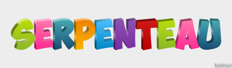 Serpenteau Effet de Texte