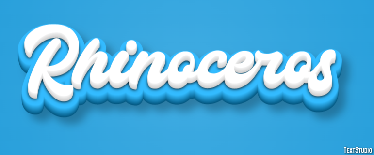 Rhinoceros Text effect