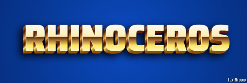 Rhinoceros Text effect