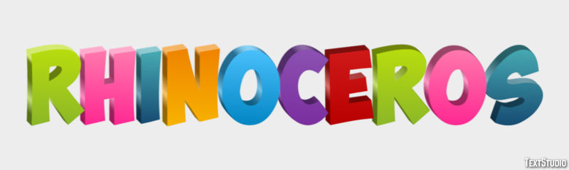 Rhinoceros Text Effect