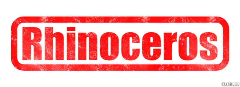 Rhinoceros Text effect