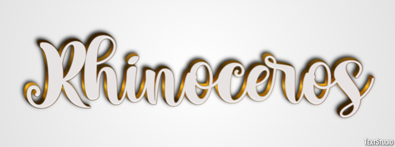 Rhinoceros Text Effect