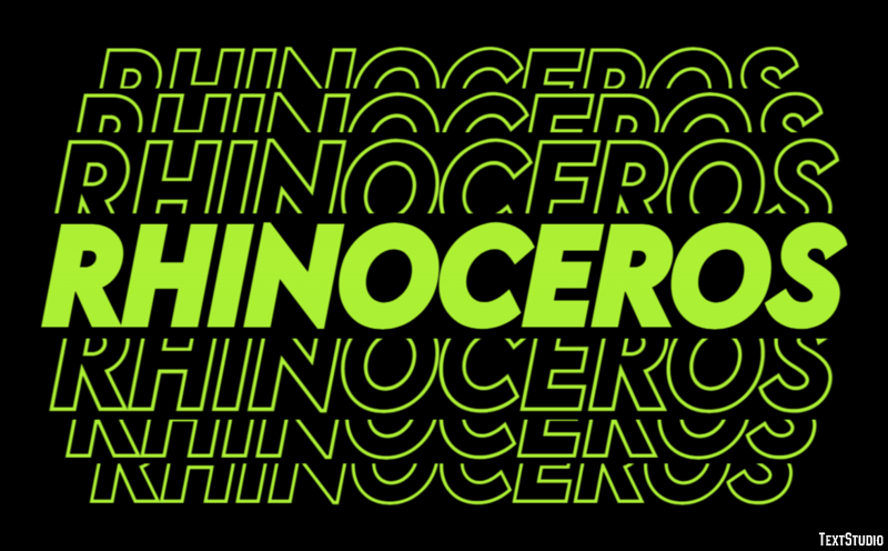Rhinoceros Text Effect