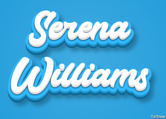 Serena Williams Efecto de Texto