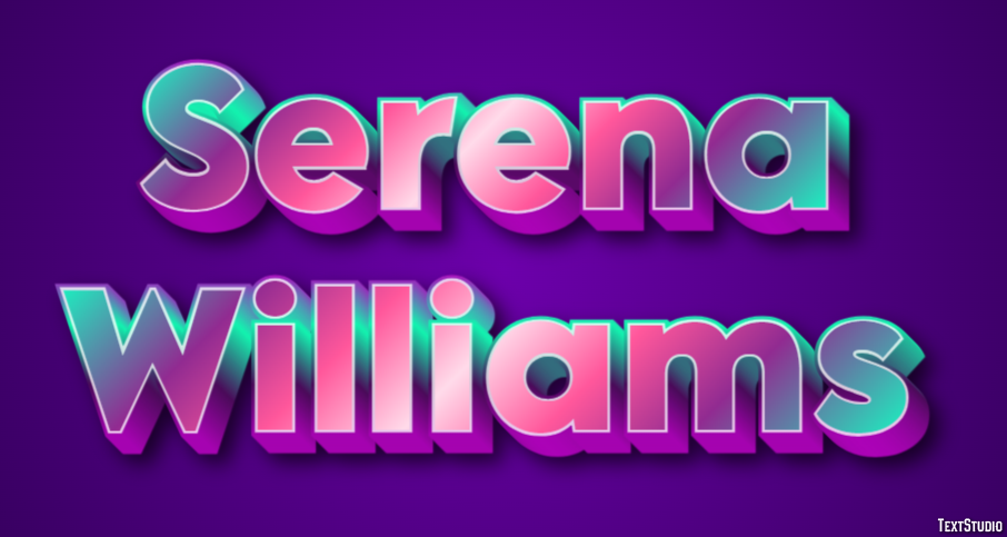 Serena Williams Efecto de Texto