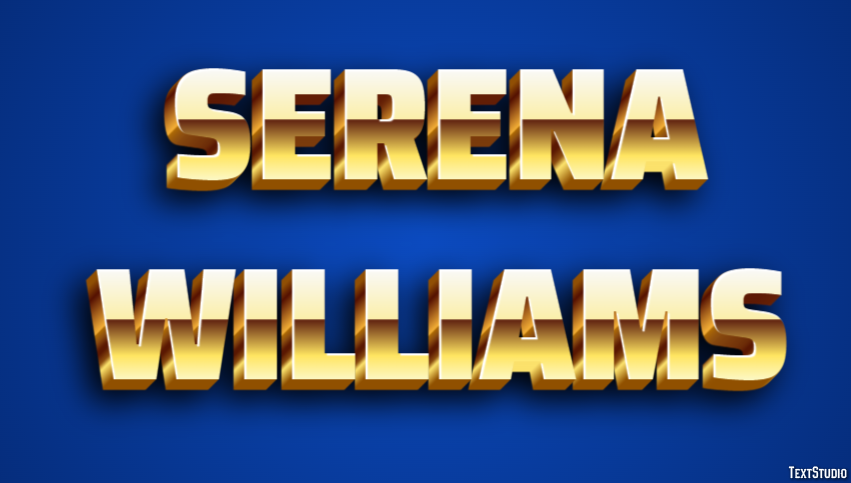 Serena Williams Text effect