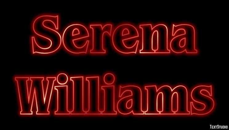 Serena Williams Text effect