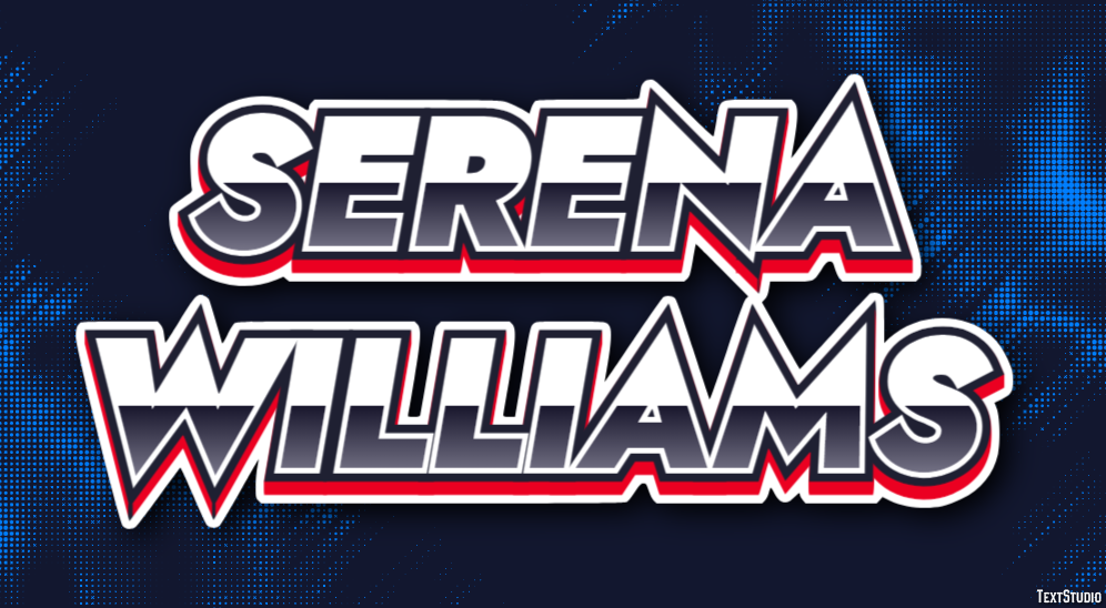 Serena Williams Efecto de Texto