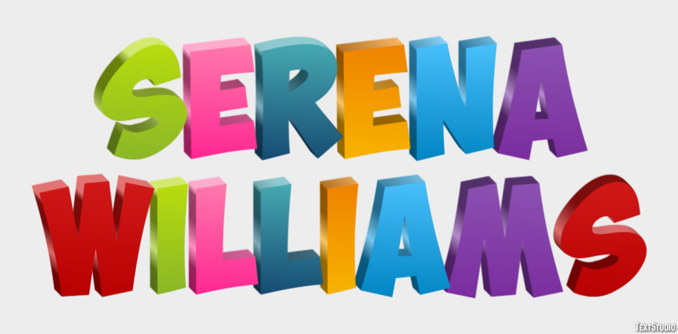 Serena Williams Text effect