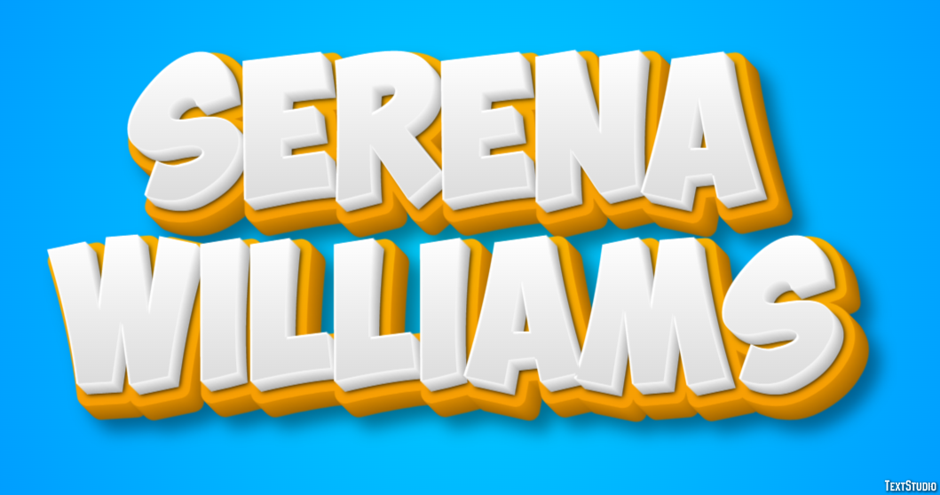 Serena Williams Text Effect
