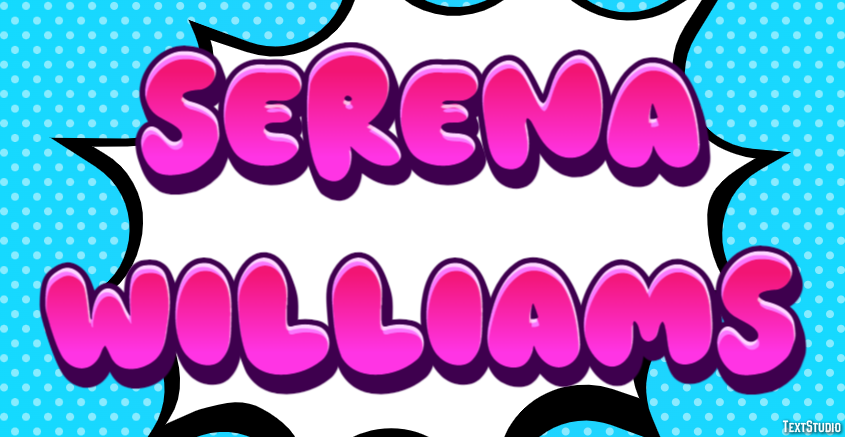 Serena Williams Efecto de Texto