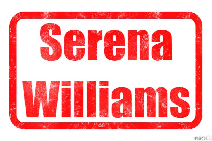 Serena Williams Text effect