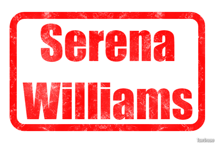 Serena Williams Efecto de Texto